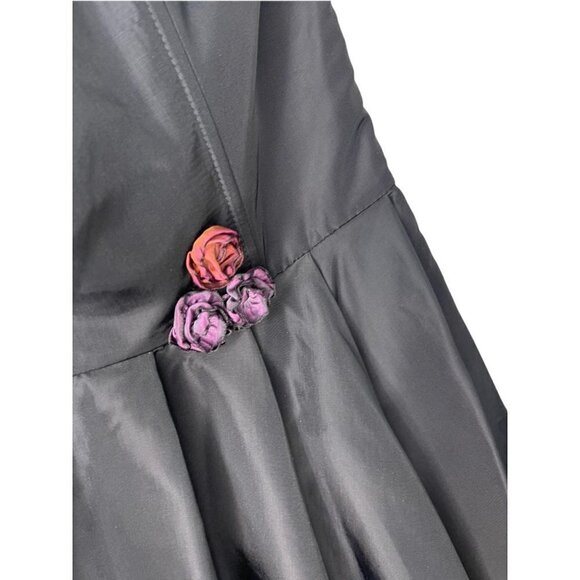 Vintage Gunne Sax Jessica McClintock Size 9 Black Short Strapless Fit and Flare - Picture 2 of 11